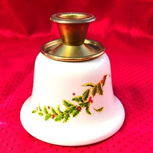 Vintage telefloral Holly candle holder